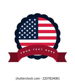 Plantilla de vectores para distintivo o cartel que conmemoran festividades o eventos políticos de Estados Unidos