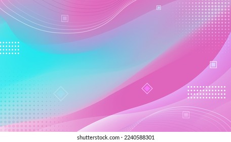 Banner de plantilla de vector con color de degradado. Fondo de diseño con forma líquida. Diseño de vectores