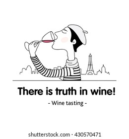 Plantilla vectorial para banner sobre el tema de la degustación de vinos. Con la línea de trazado abierta.