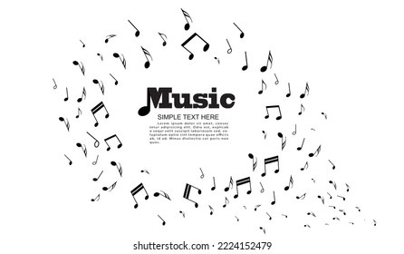 Vector template banner and poster music melody note dancing flow . Concept background for song and concert theme.