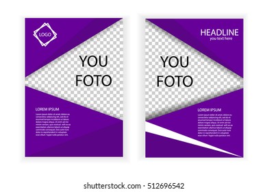 Vector template banner size A4 with polygonal element.