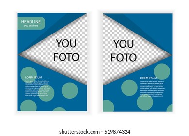 Vector template banner size A4 with polygonal element.