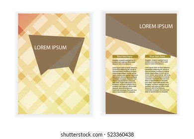 Vector template banner size A4 with polygonal element.