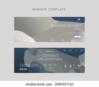 Vector template for banners, brand identity collection