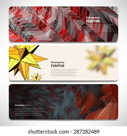 Vector template banners with digital technology and internet abstract background