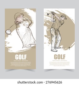 Vector template banners. illustrations of Golf.