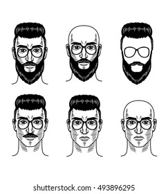 Vector template for barbershop