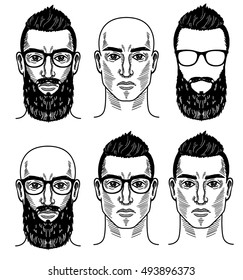 Vector template for barbershop
