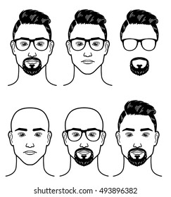 Vector template for barbershop