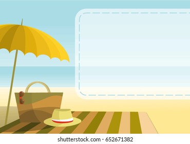 Vector template beach