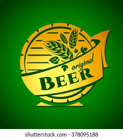 Vector template beer emblem for your design