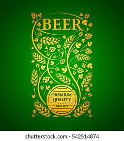 Vector template beer emblem for your design