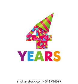 Vector template Birthday Anniversary Cap for a birthday color