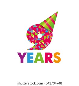 Vector template Birthday Anniversary Cap for a birthday color