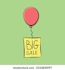 Plantilla de Vector para Anuncio o cartel de Web de viernes negro. Dibujado a mano doodle ilustración de iconos de venta y descuento. Compras en línea