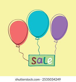 Vector template for black friday web banner or poster. Hand drawn doodle illustration of sale and discount icons. Online shopping