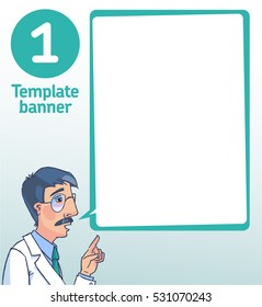 Vector template blank banner Doctor