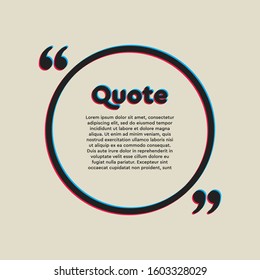 Vector template blank circle bubble. Speech box with bracket. Empty frame for messages. Business card template information text message. Quote text form. Background for motivation inspiration.