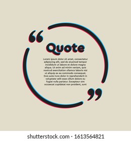 Vector template blank circle bubble. Speech box with bracket. Empty frame for messages. Business card template information text message. Quote text form. Background for motivation inspiration.