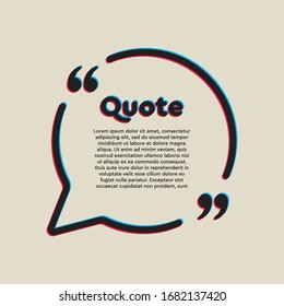 Vector template blank circle lines bubble. Speech box with bracket. Empty frame for messages. Business card template information text message. Quote text form. Background for motivation inspiration.