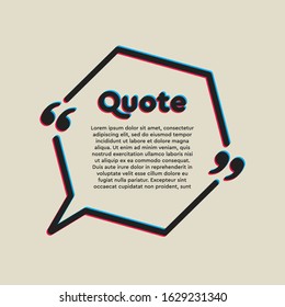Vector template blank hexagon bubble. Speech box with bracket. Empty frame for messages. Business card template information text message. Quote text form. Background for motivation inspiration.