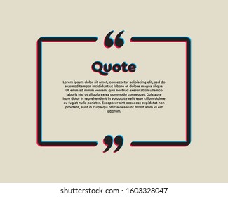 Vector template blank rectangle bubble. Speech box with bracket. Empty frame for messages. Business card template information text message. Quote text form. Background for motivation inspiration.