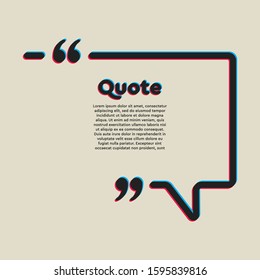 Vector template blank square bubble. Speech box with bracket. Empty frame for messages. Business card template information text message. Quote text form. Background for motivation inspiration.