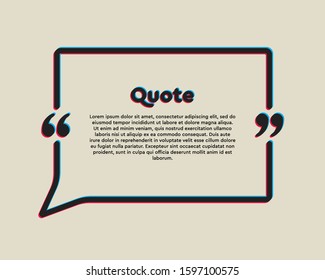 Vector template blank square bubble. Speech box with bracket. Empty frame for messages. Business card template information text message. Quote text form. Background for motivation inspiration.