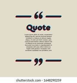 Vector template blank square lines bubble. Speech box with bracket. Empty frame for messages. Business card template information text message. Quote text form. Background for motivation inspiration.