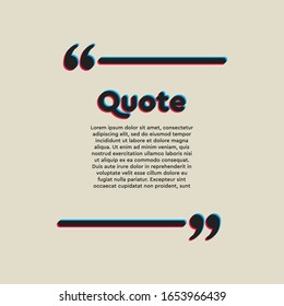 Vector template blank square lines bubble. Speech box with bracket. Empty frame for messages. Business card template information text message. Quote text form. Background for motivation inspiration.
