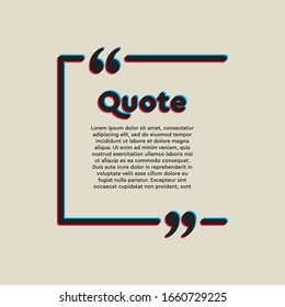 Vector template blank square lines bubble. Speech box with bracket. Empty frame for messages. Business card template information text message. Quote text form. Background for motivation inspiration.