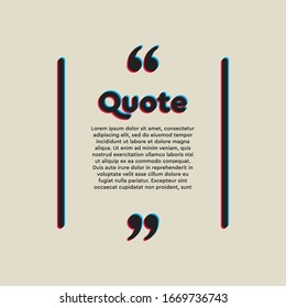 Vector template blank square lines bubble. Speech box with bracket. Empty frame for messages. Business card template information text message. Quote text form. Background for motivation inspiration.
