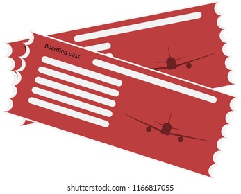 Vector template of boarding pass tickets. Concept of trip or travel