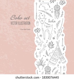 vector template of boho elements