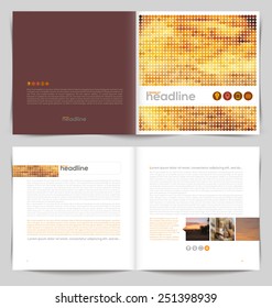 Vector template booklet design - cover and inside pages