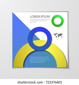 Vector template of the booklet with the image of the colored circles
