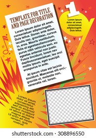 vector template booklet on domestic holiday or music festival.