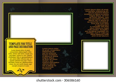 vector template booklet in a romantic style.
