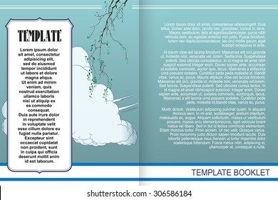 vector template booklet in a romantic style.