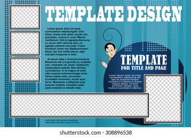 vector template booklet in a romantic style.