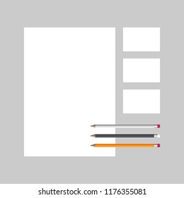 vector template for branding identity. stationery mock up