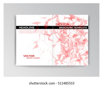 Vector template of brochure with abstract elements