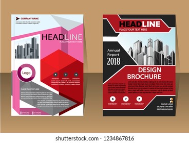 vector template Brochure design cover modern layout annual report
poster flyer in A4 with colorful triangles geometric shapes for tech science market with light background