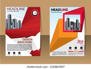 vector template Brochure design cover modern layout annual report
poster flyer in A4 with colorful triangles geometric shapes for tech science market with light background