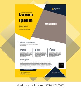  Vector template. Brochure design, cover modern layout, annual report, poster, flyer design in A4 with colorful triangles, geometric shapes for tech, science, market with light background