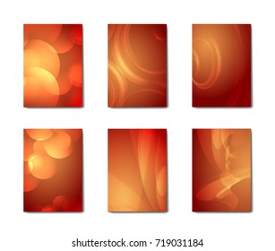 vector template for brochure design. a set of six backgrounds
