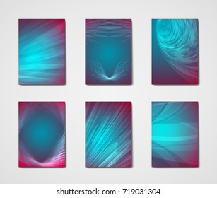 vector template for brochure design. a set of six backgrounds