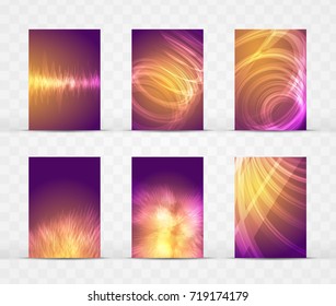 vector template for brochure design. a set of six backgrounds