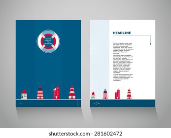 Vector template for brochure in nordic style