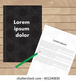 Vector template for brochures, covers, flyers or business reports. Plexus. Abstraction.